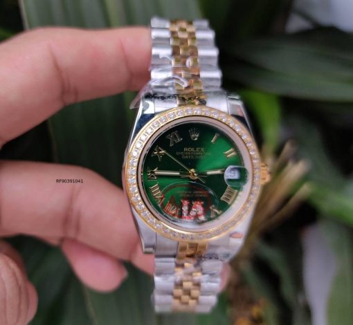 Đồng hồ Rolex Nữ dây kim loại đính đá sang trọng