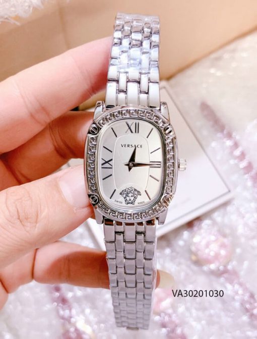 Đồng hồ Versace nữ dây kim loại mặt ovan giá rẻ