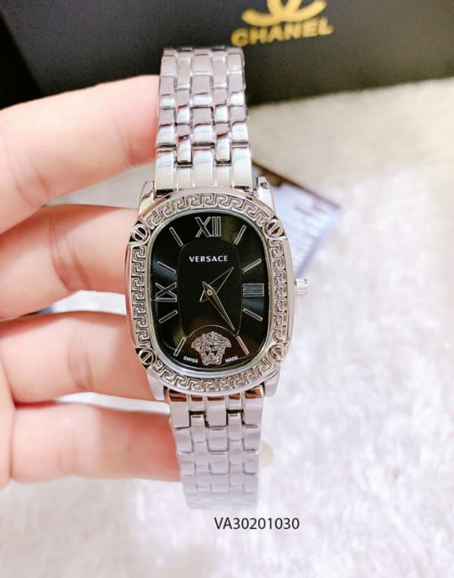 Đồng hồ Versace nữ mặt đen ovan giá rẻ