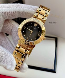 Đồng hồ cặp Versace Daphnis dây Demi vàng mạ PVD