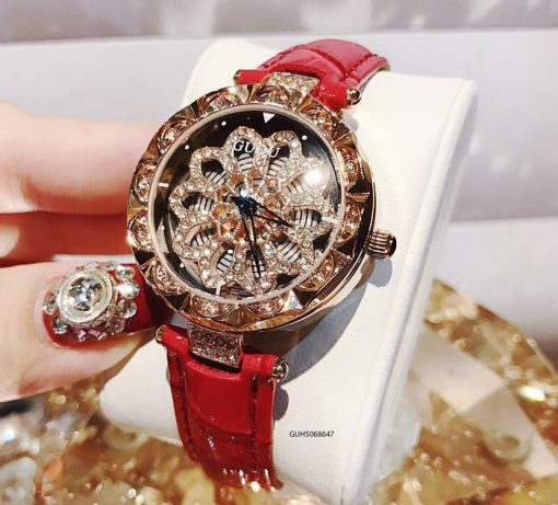 Đồng hồ Guou chính hãng mặt hoa đính kim cương