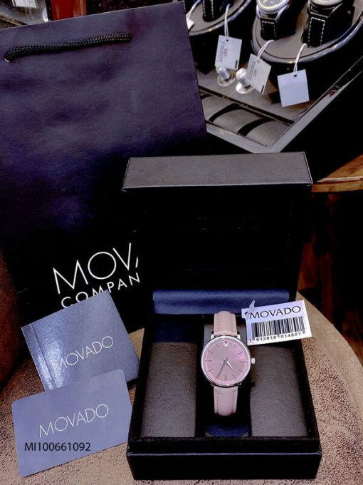 Đồng hồ Movado Bold nữ dây da cao cấp