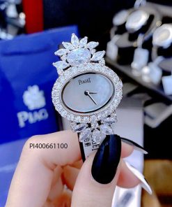 Đồng hồ Piaget White Gold Sapphire Diamond Luxury Dây Da