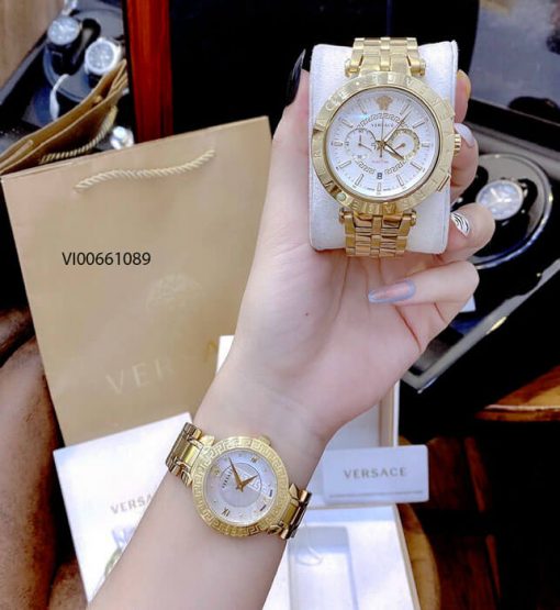 Đồng hồ Cặp Versace V-Race Montre - DAPHNI dây kim loại cao cấp