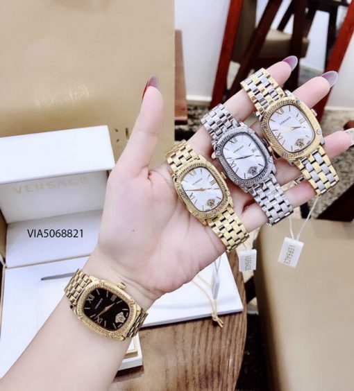 đồng hồ versace nữ dây kim loại mặt vuông