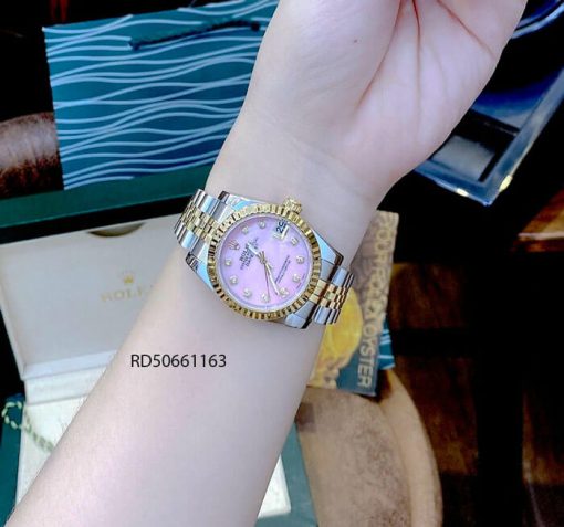 Đồng Hồ Rolex DATEJUST nữ dây vàng mặt hồng cao cấp