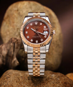 Đồng hồ Rolex dây thép không gỉ máy pin Nhật viền trơn