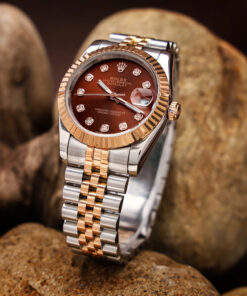 Đồng hồ Rolex dây thép không gỉ máy pin Nhật viền trơn