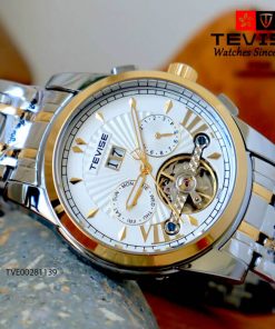 Đồng Hồ Tevise máy cơ Automatic dây thép không gỉ cao cấp