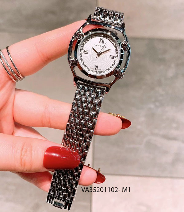 Đồng hồ Versace nữ dây kim loại bạc giá rẻ