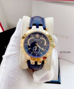 Đồng hồ Versace nam dây da màu xanh Versace V Race