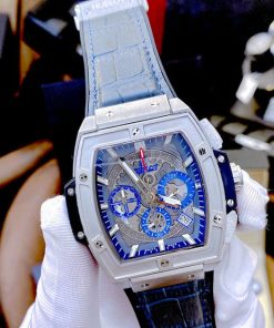 Đồng hồ Hublot Nam Senna Champion 88 dây cao su màu xanh bọc da