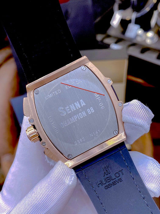 Đồng hồ Hublot Nam Senna Champion 88 dây cao su đen bọc da
