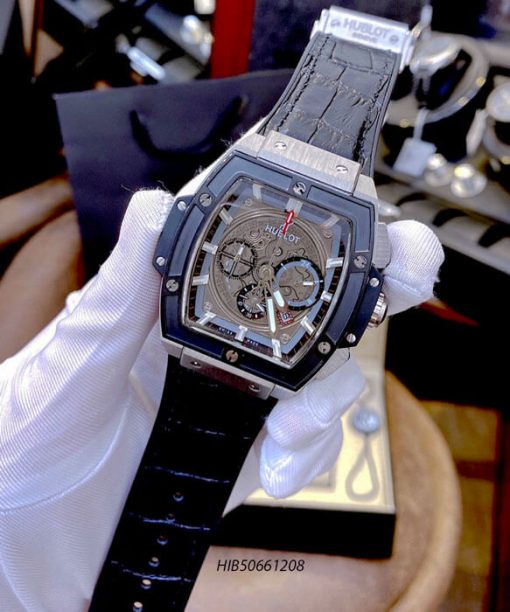 Đồng hồ Hublot Nam Senna Champion 88 dây cao su bọc da màu đen