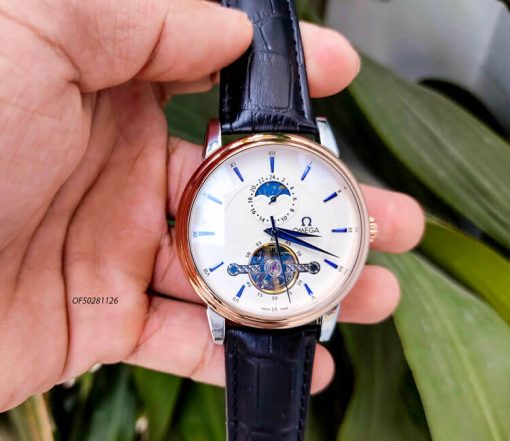 Đồng hồ nam Omega máy cơ dây da giá rẻ