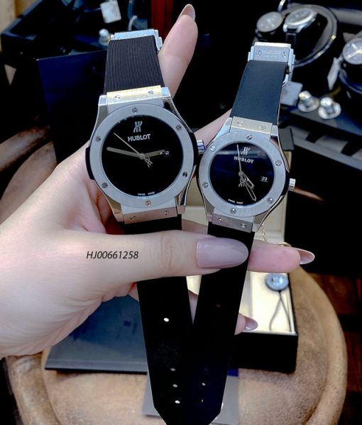 Đồng hồ cặp Hublot Classic Fusion 40 Years Anniversary dây cao su viền Vàng