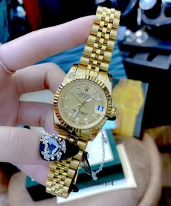 Đồng Hồ Cặp Rolex DATEJUST dây mạ vàng cao cấp giá rẻ