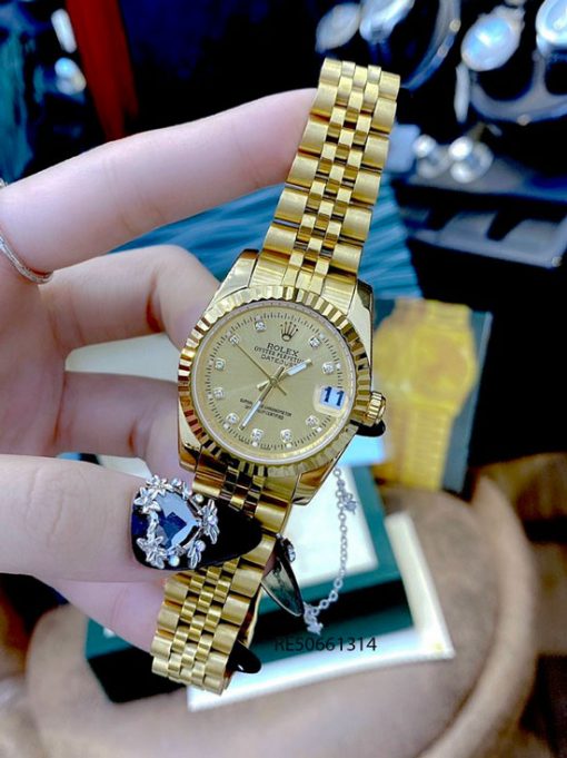 Đồng Hồ Cặp Rolex DATEJUST dây mạ vàng cao cấp giá rẻ
