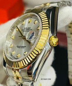 Đồng hồ Rolex nam chạy cơ Automatic dây kim loại mạ vàng