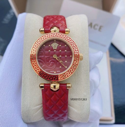 đồng hồ versace nữ dây da hồng