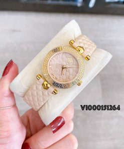 Đồng hồ Versace nữ mini Vanitas màu da máy thụy sĩ like auth