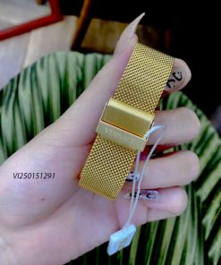 Đồng hồ Nữ Versace Meander Steel dây kim loại màu vàng cao cấp