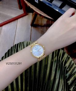 Đồng hồ Nữ Versace Meander Steel dây kim loại màu vàng cao cấp