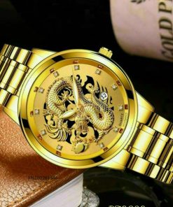 Đồng hồ nam rồng vàng dây vàng giá rẻ