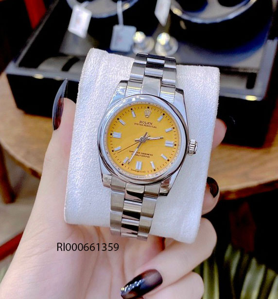 Đồng hồ Rolex nam chạy cơ Automatic mặt cam cao cấp