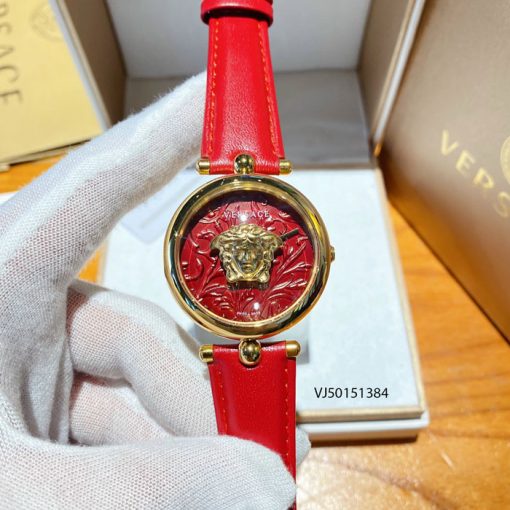 Đồng hồ Versace nữ dây da mặt tròn Versace Palazzo Empire Barocco 37mm