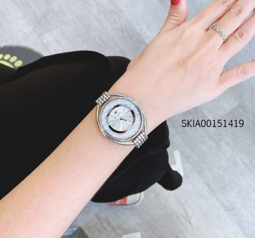 Đồng hồ nữ Swarovski dòng Crystalline Oval dây kim loại