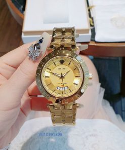 Đồng hồ Nam Versace dây kim loại vàng giá rẻ