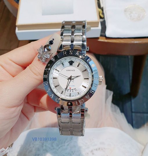 Đồng hồ Nam Versace dây kim loại trắng giá rẻ