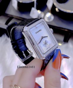 Đồng hồ Chanel Diamond Boy Friend dây da cao cấp