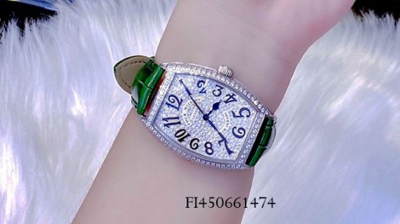 Đồng hồ nữ Four Million phiên bản Franck Muller dây xanh