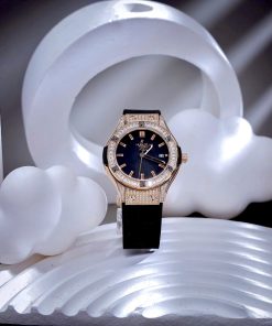 Đồng hồ nữ hublot Geneve 582888 big bang Viền Vàng Full đá cao cấp