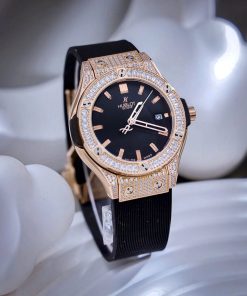 Đồng hồ nữ hublot Geneve 582888 big bang Viền Vàng Full đá cao cấp