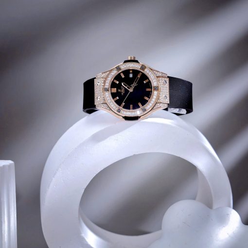 Đồng hồ nữ hublot Geneve 582888 big bang Viền Vàng Full đá cao cấp