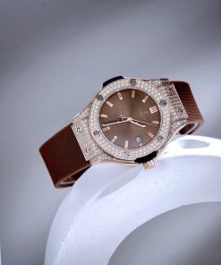 Đồng hồ nữ hublot Geneve 582888 big bang Viền Vàng Full đá cao cấp