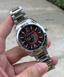 Đồng hồ nam Omega Seamaste mặt đỏ máy cơ cao cấp