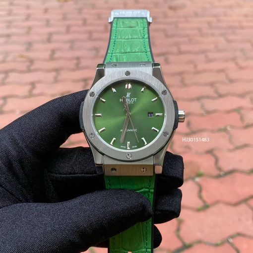 đồng hồ hublot nam classic fusion dây xanh lá cao cấp