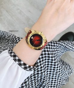 Đồng hồ Versace Shadov nữ dây da cao cấp màu đỏ