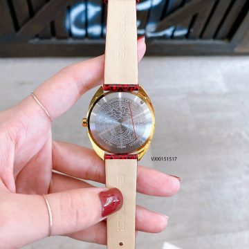 Đồng hồ Versace Shadov nữ dây da cao cấp màu đỏ