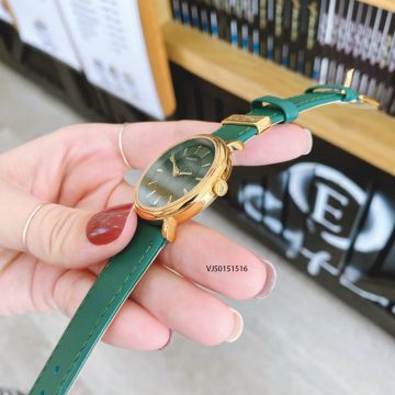 Đồng hồ Versace V-Circle Medusa 2021 dây da cao cấp xanh lá