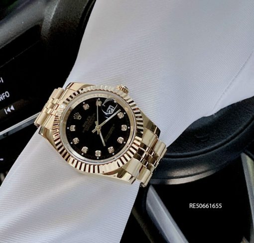 Đồng hồ Rolex Nam máy pin nhật giá rẻ dây mạ vàng PVD