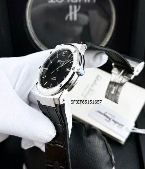 Đồng hồ Salvatore Ferragamo F80 classic màu đen nam Replica 1:1