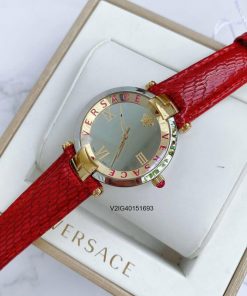 Đồng hồ nữ Versace Revive VAI220016 dây da thật cao cấp màu đỏ