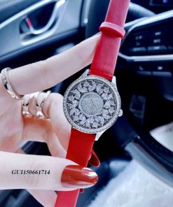 Đồng hồ Nữ Gulena AL238 đá xoàn dây da đỏ chính hãng