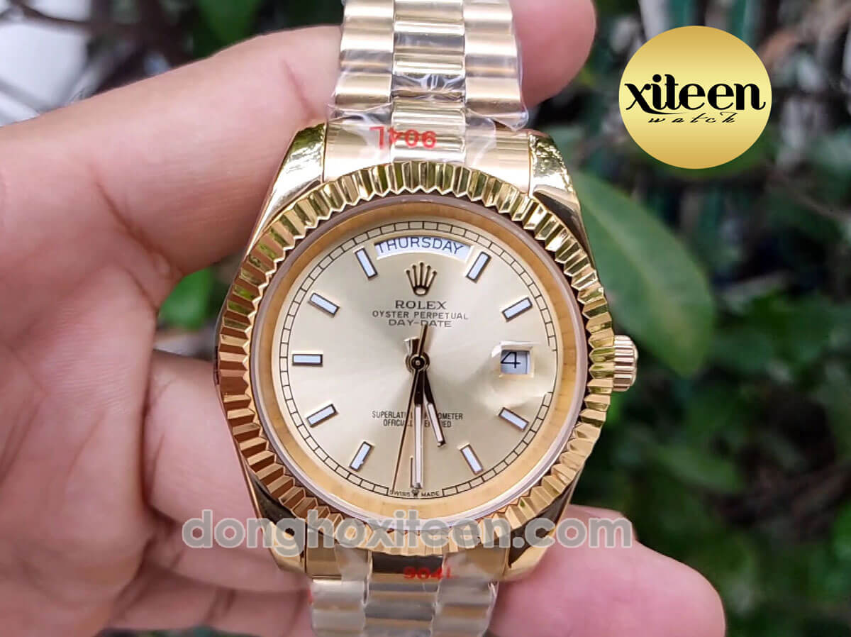 Đồng hồ nam Rolex Automatic dây mạ vàng cao cấp