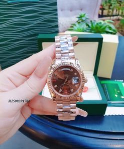 Đồng hồ nam Rolex Day-Date Automatic nâu